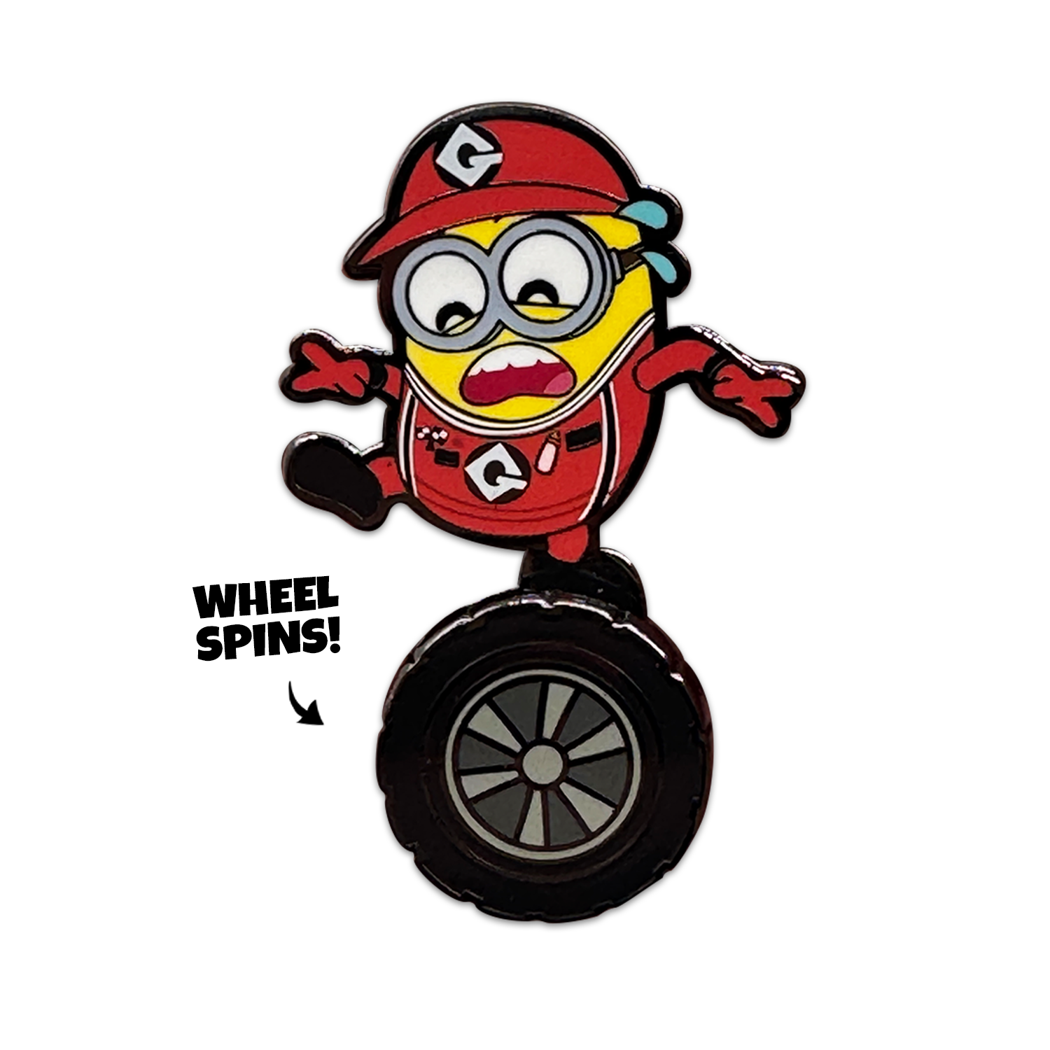 Alternative view of Tire Minion  Spinning Pin