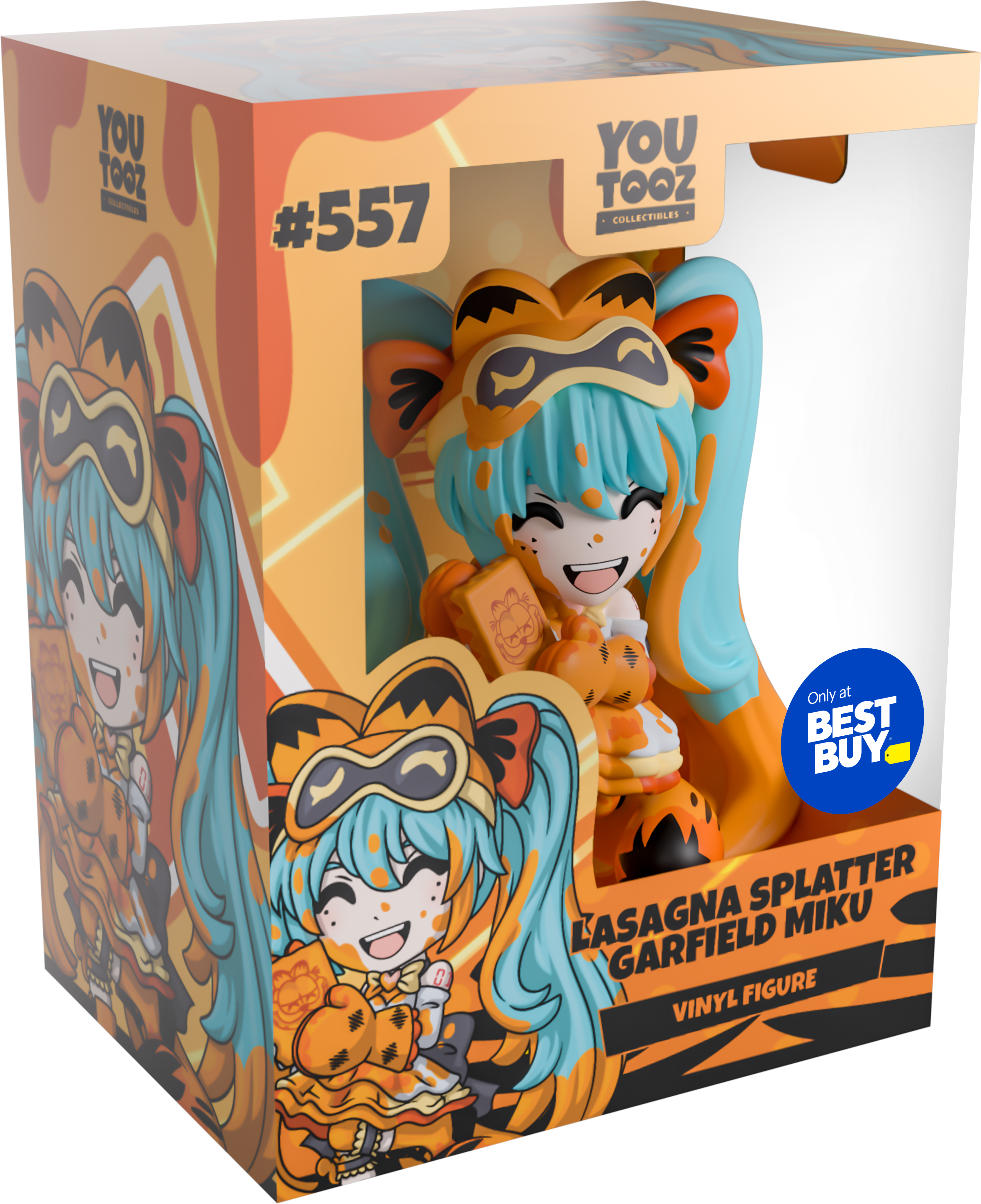 Alternative view of Lasagna Splatter Garfield Miku