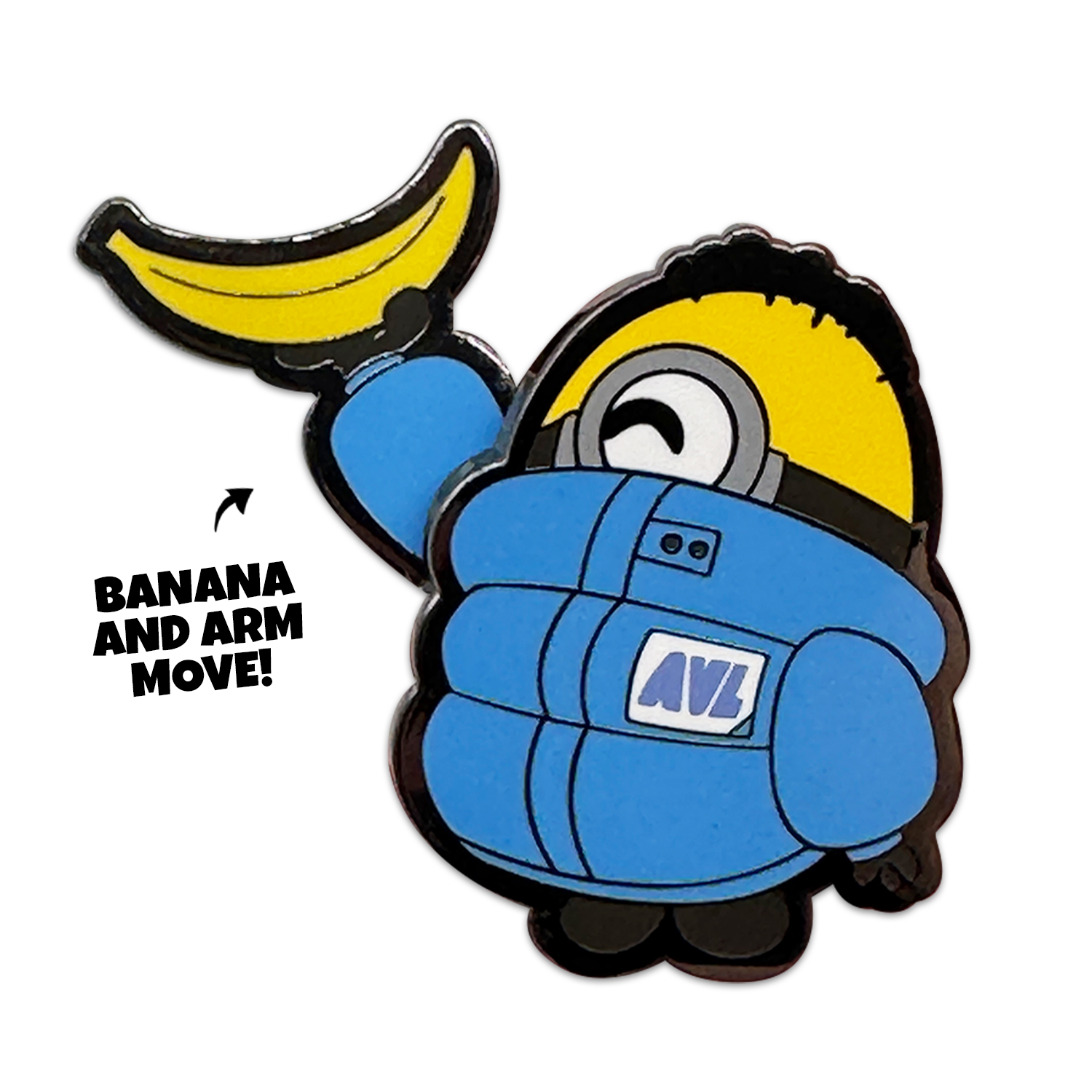Alternative view of Banana Minion Pin