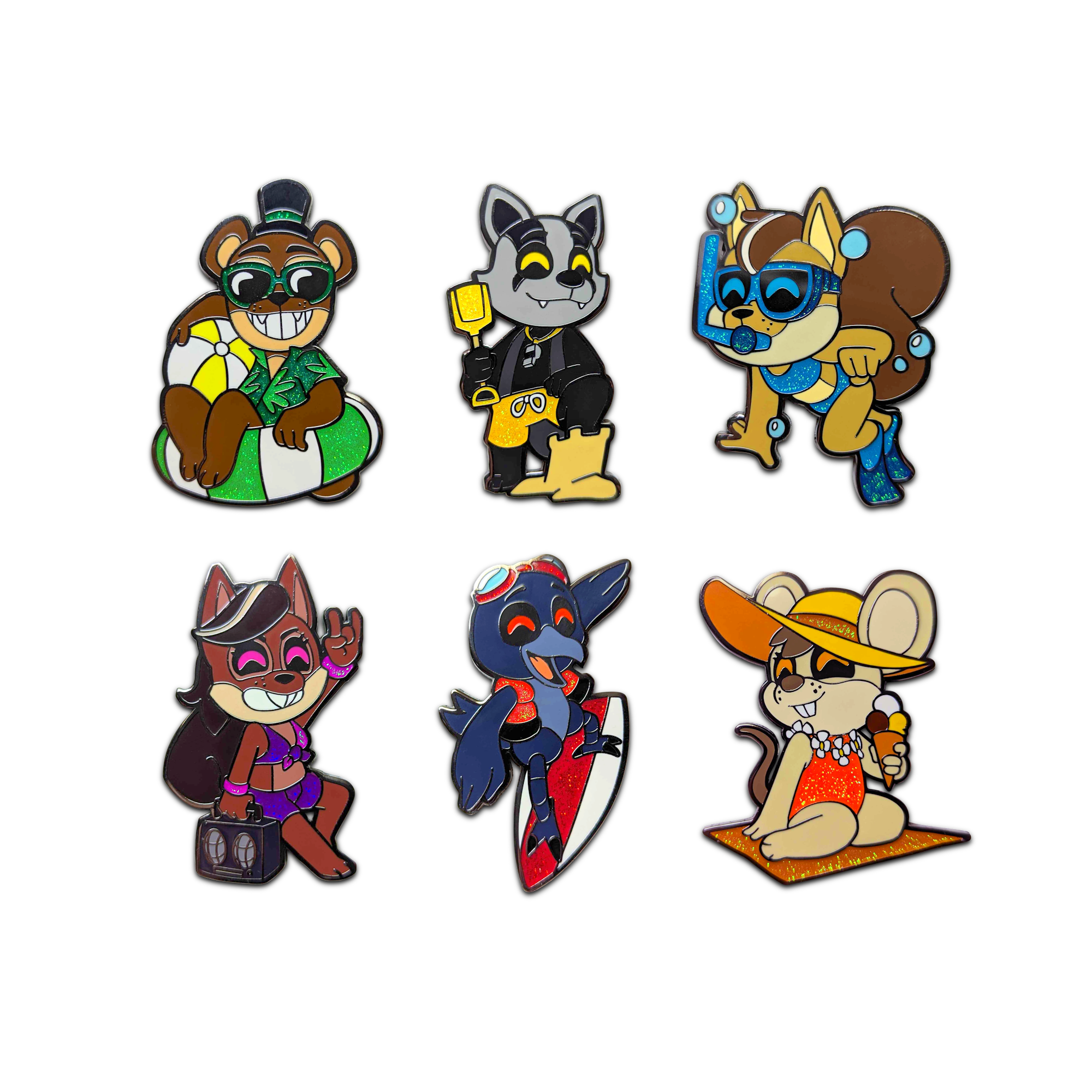 Alternative view of Popgoes Beach Pin Set