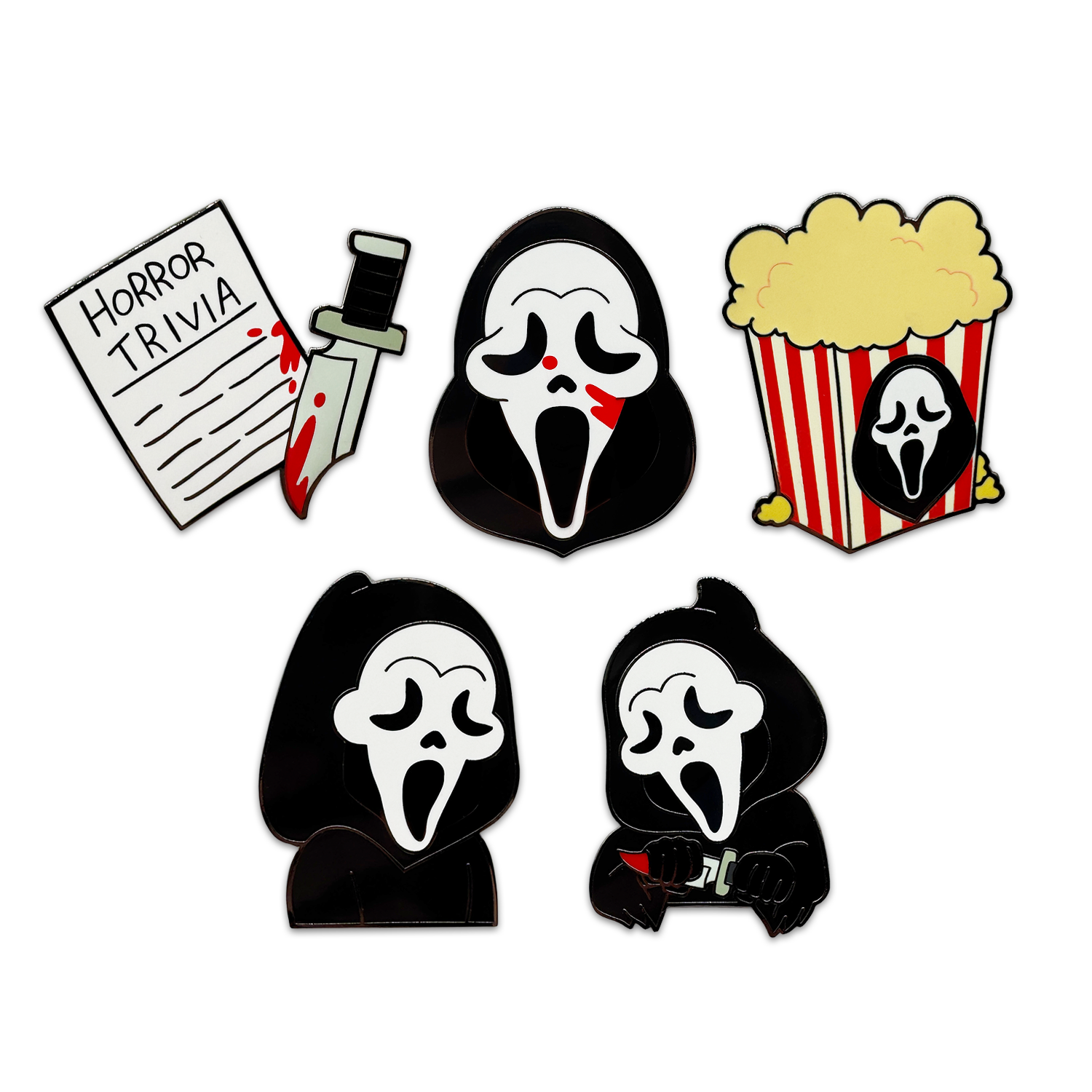 Alternative view of Ghost Face Pin Set 2