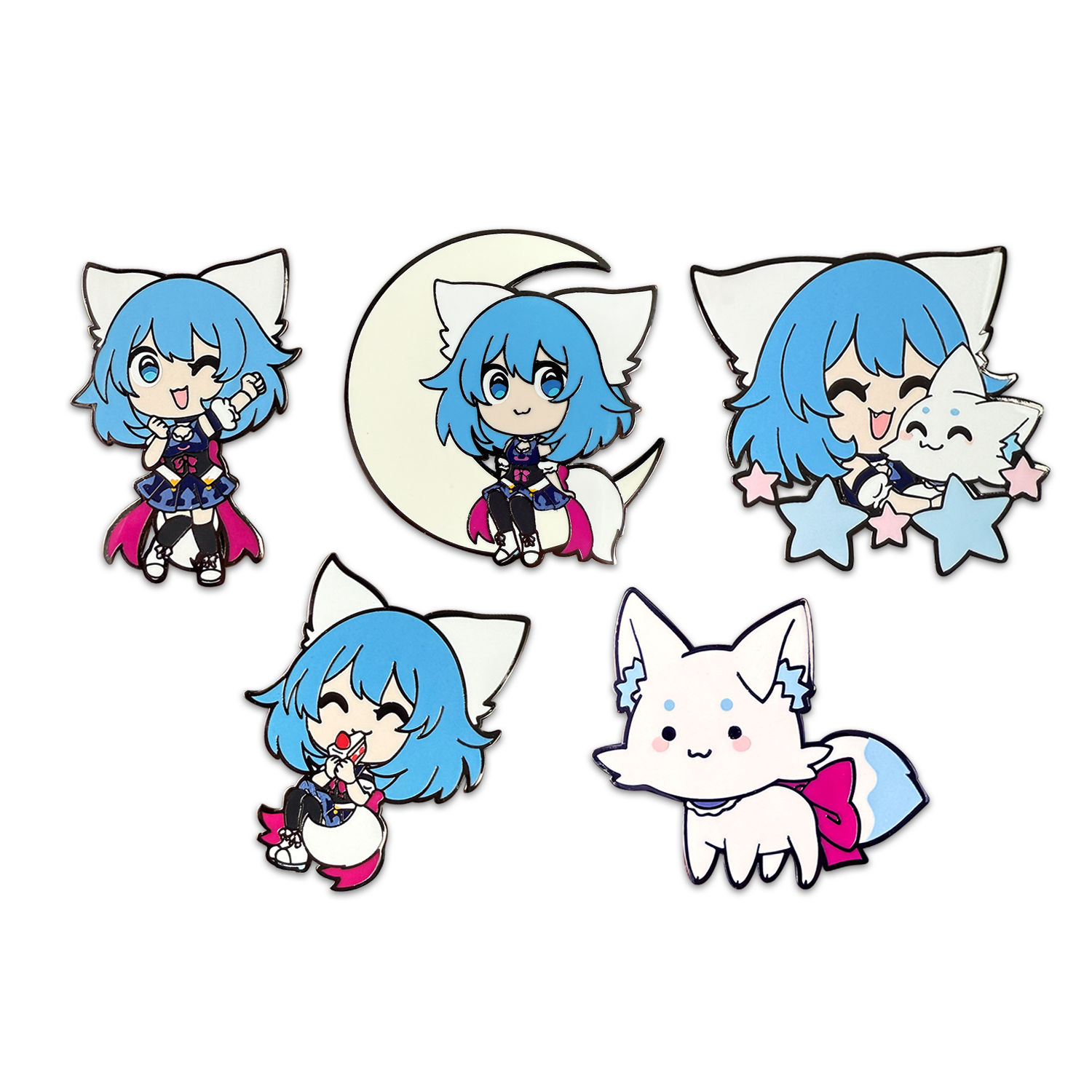 Alternative view of Wolfychu Pin Set