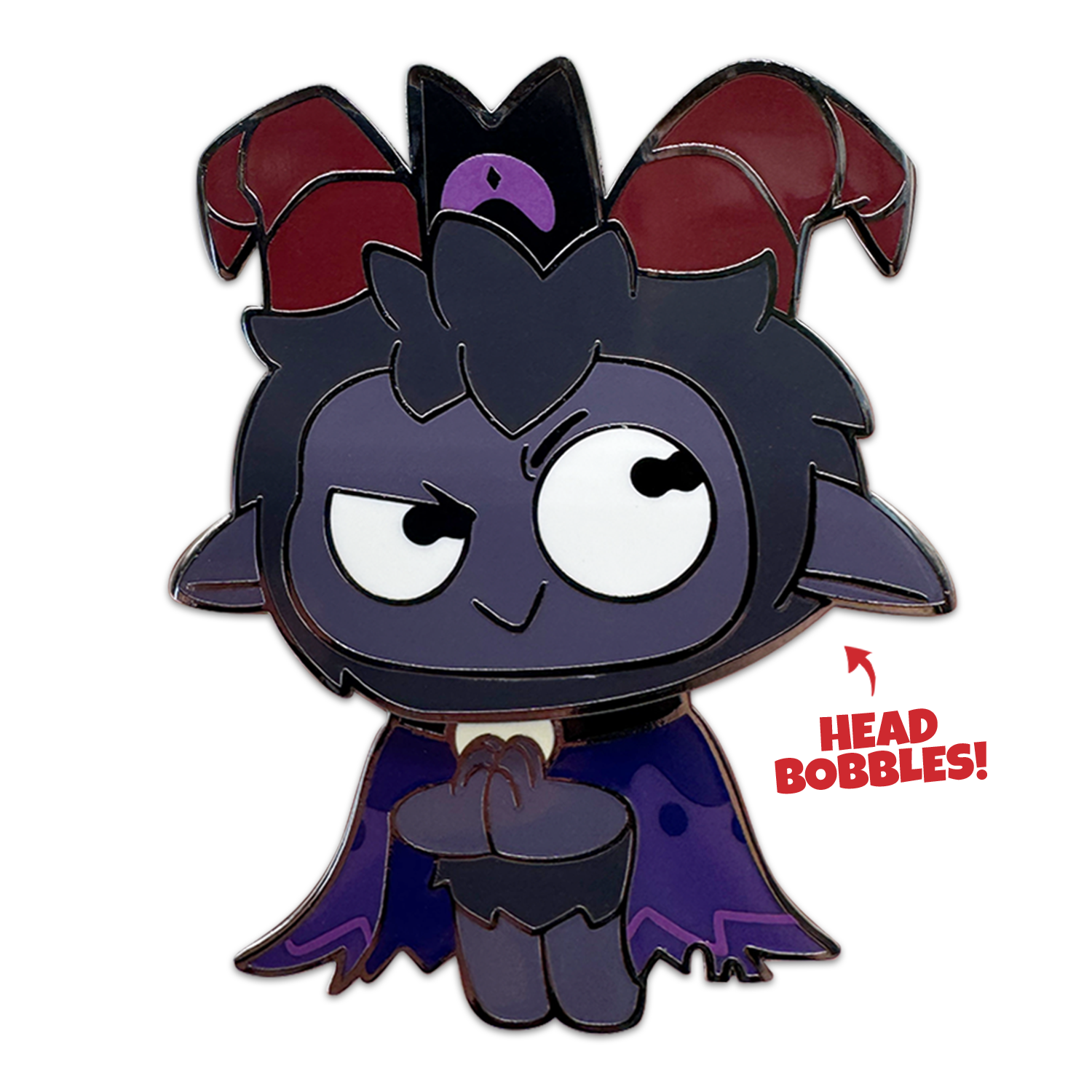 Alternative view of Goat Bobblehead Pin