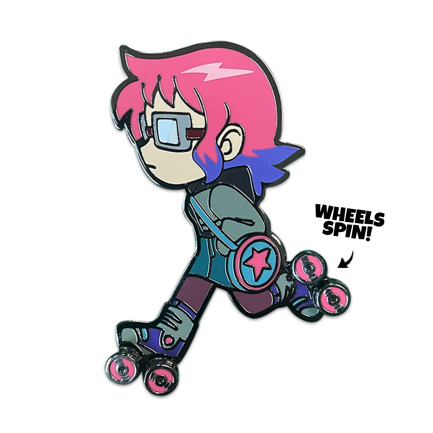 Alternative view of Ramona Skating Pin