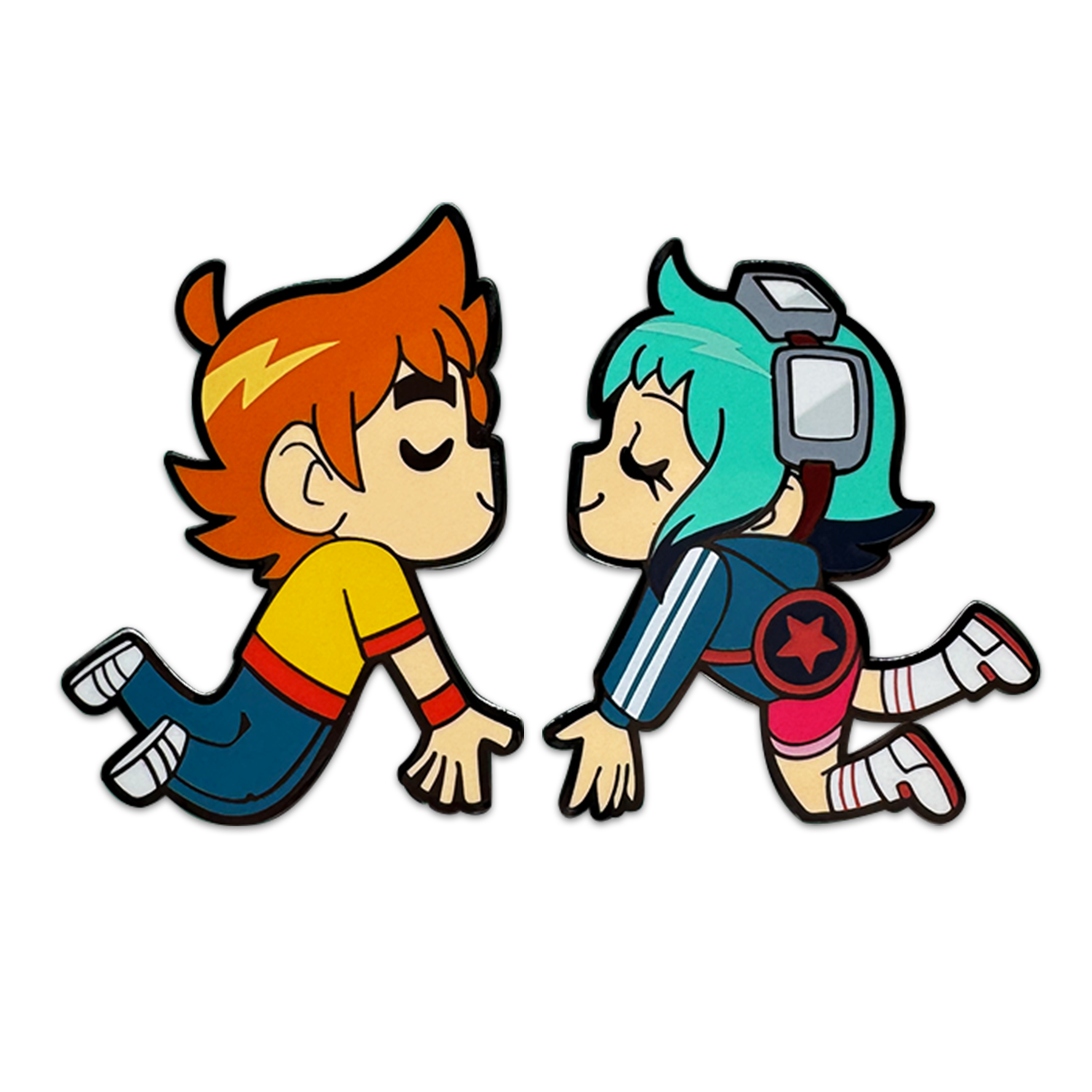 Alternative view of Scott and Ramona Kissing Pin