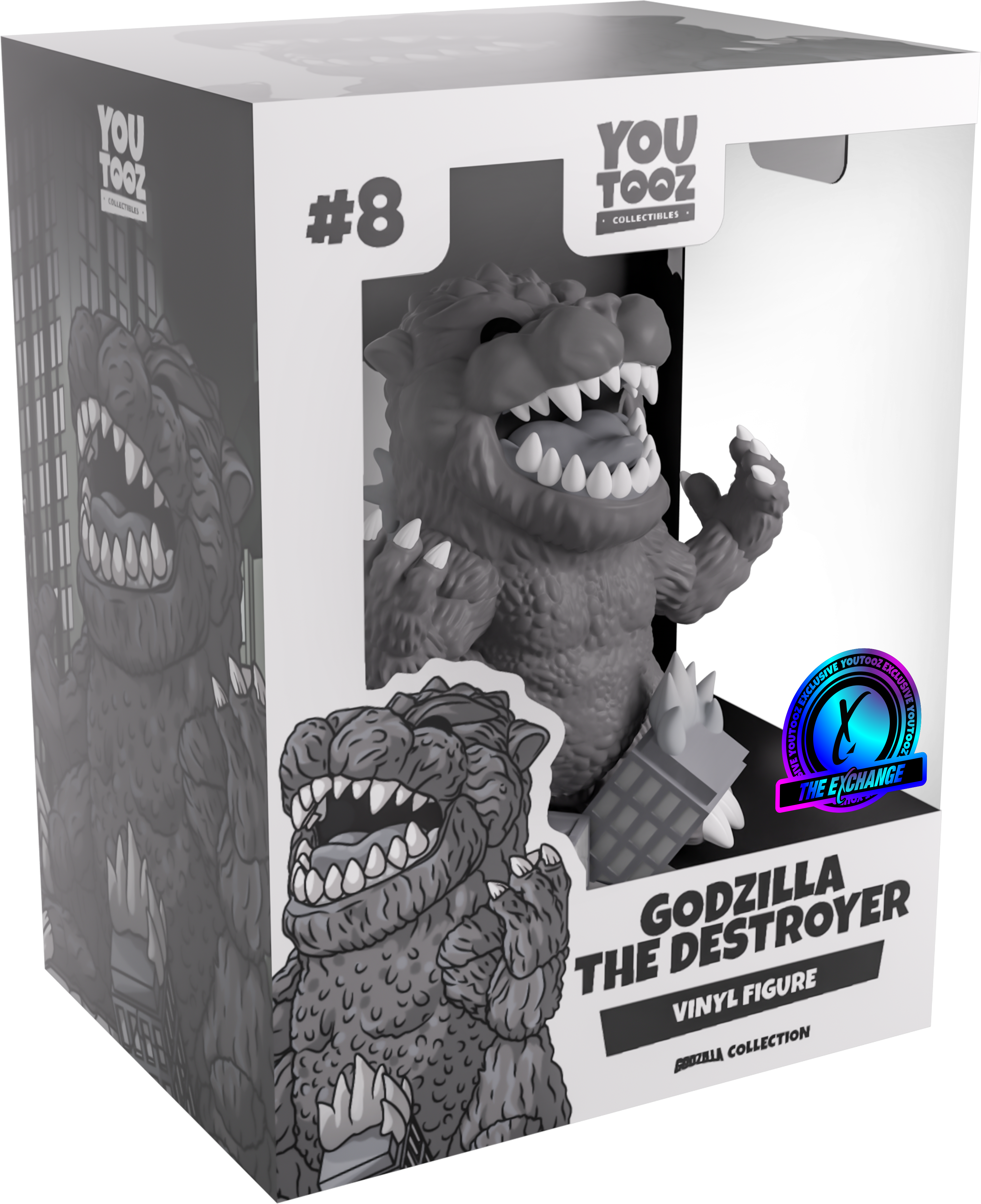 Alternative view of Black and White Godzilla the Destroyer