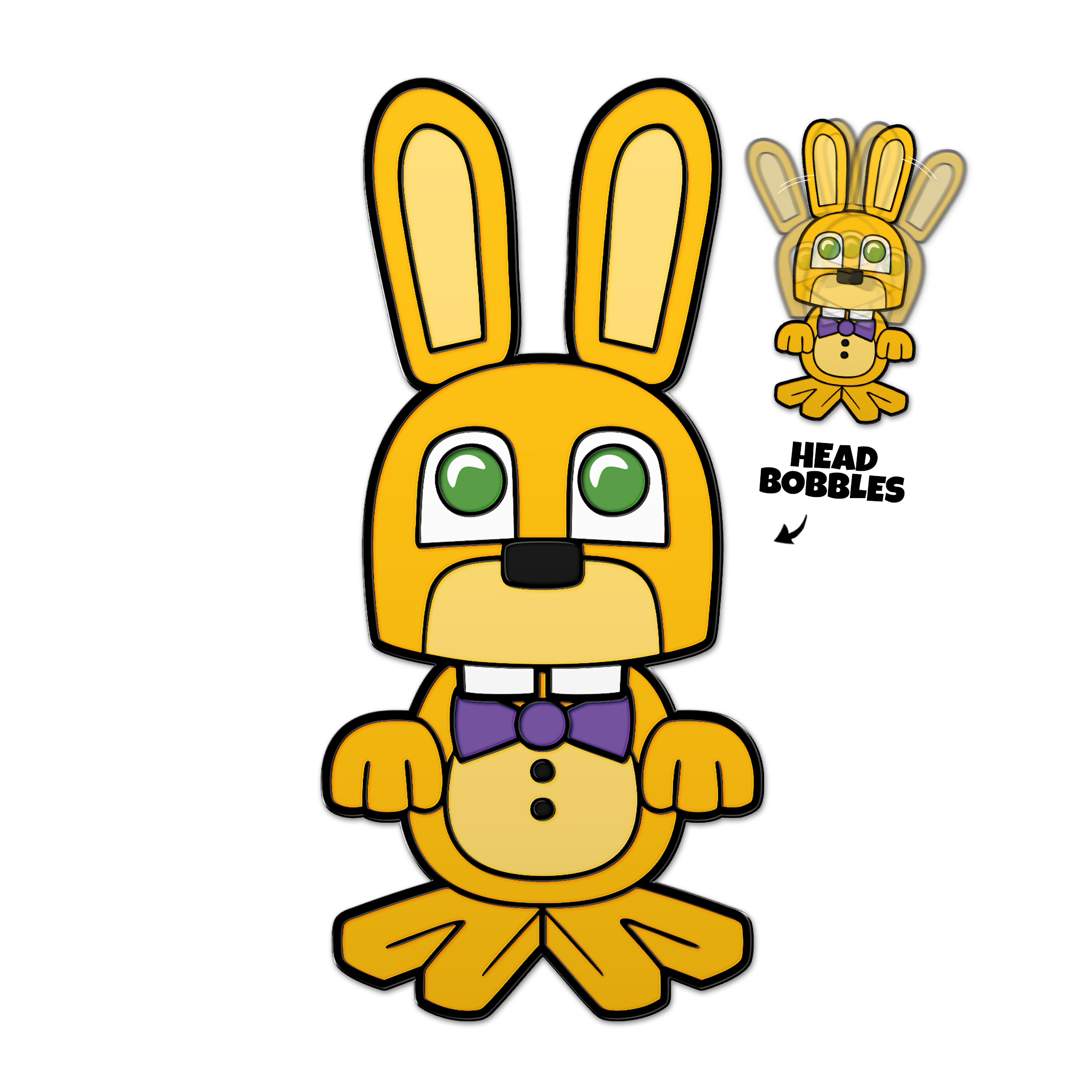Alternative view of Spring Bonnie Bobble Pin