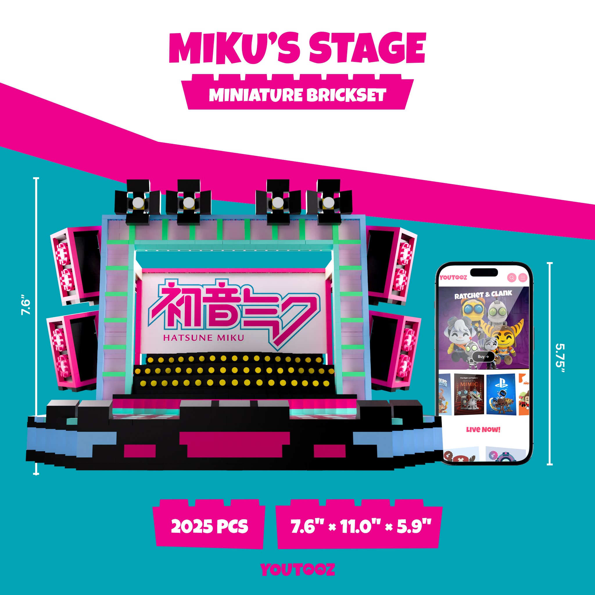 Alternative view of Miku’s Stage Brickset