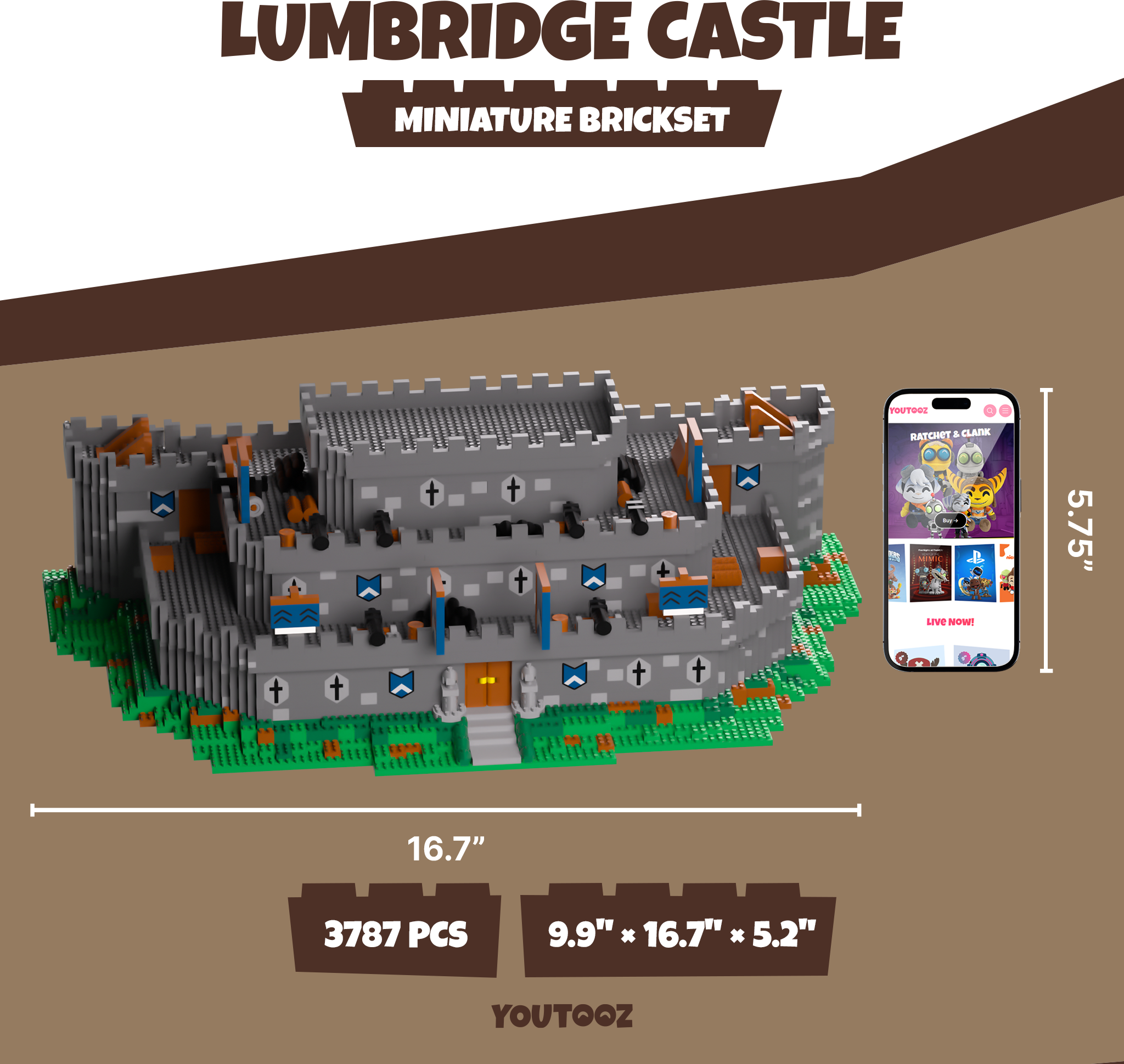 Alternative view of Lumbridge Castle Brickset