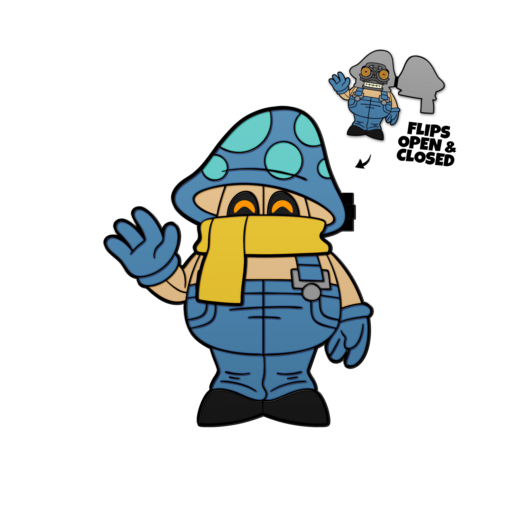 Alternative view of Mimic Mycellium Man Reveal Pin