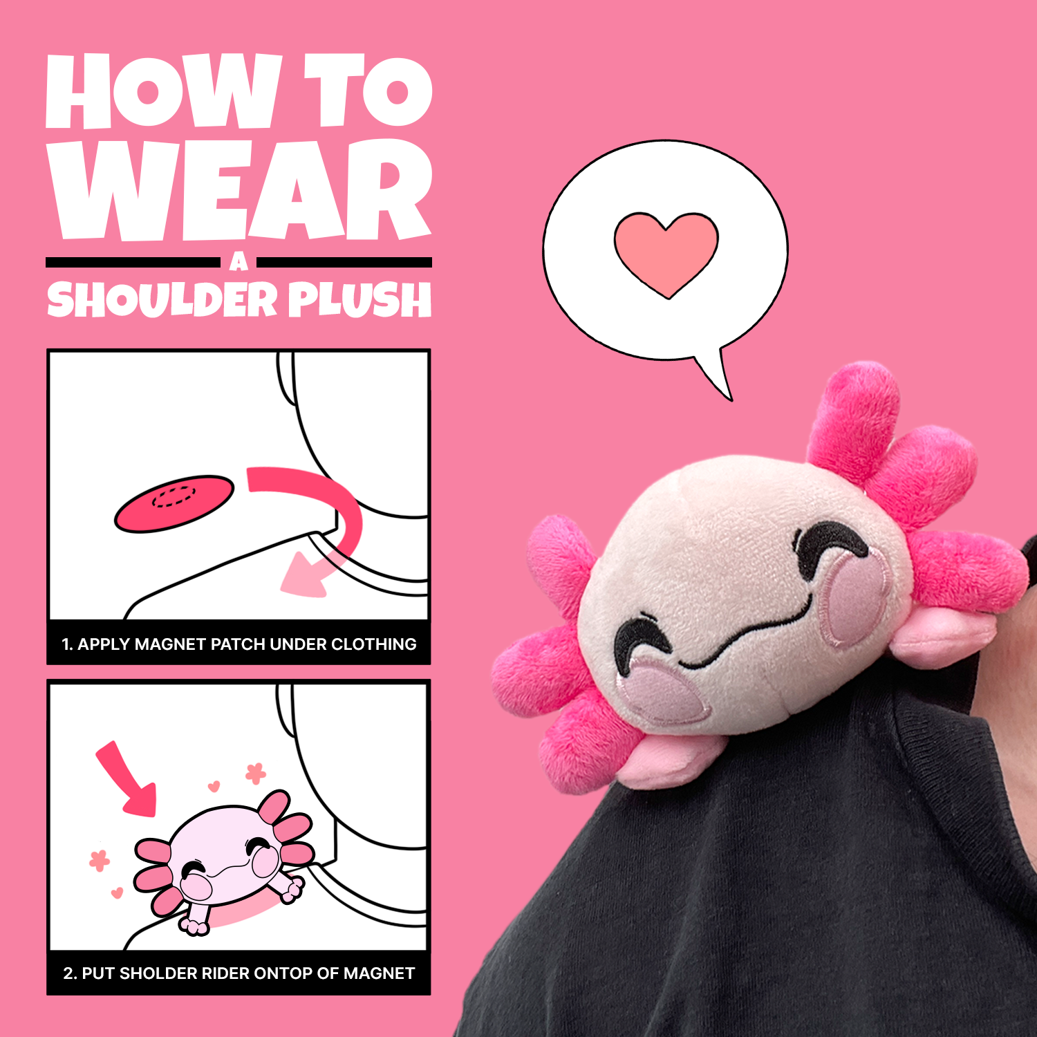 Alternative view of Axolotl Shoulder Rider (6in)