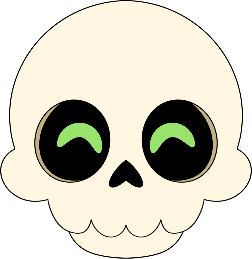 Halloween Skull Stickie (6in)