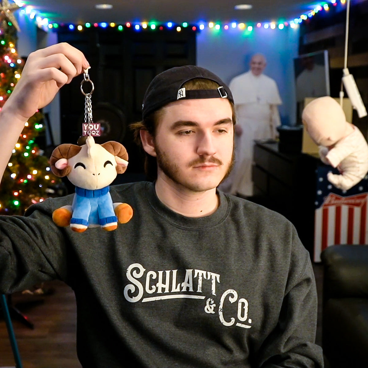 Alternative view of Jschlatt Ram Plush (6in)