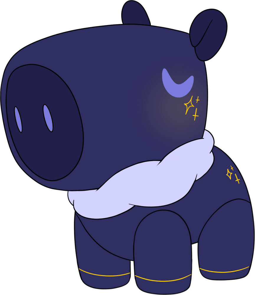 Midnight Capybara Plush (9in)