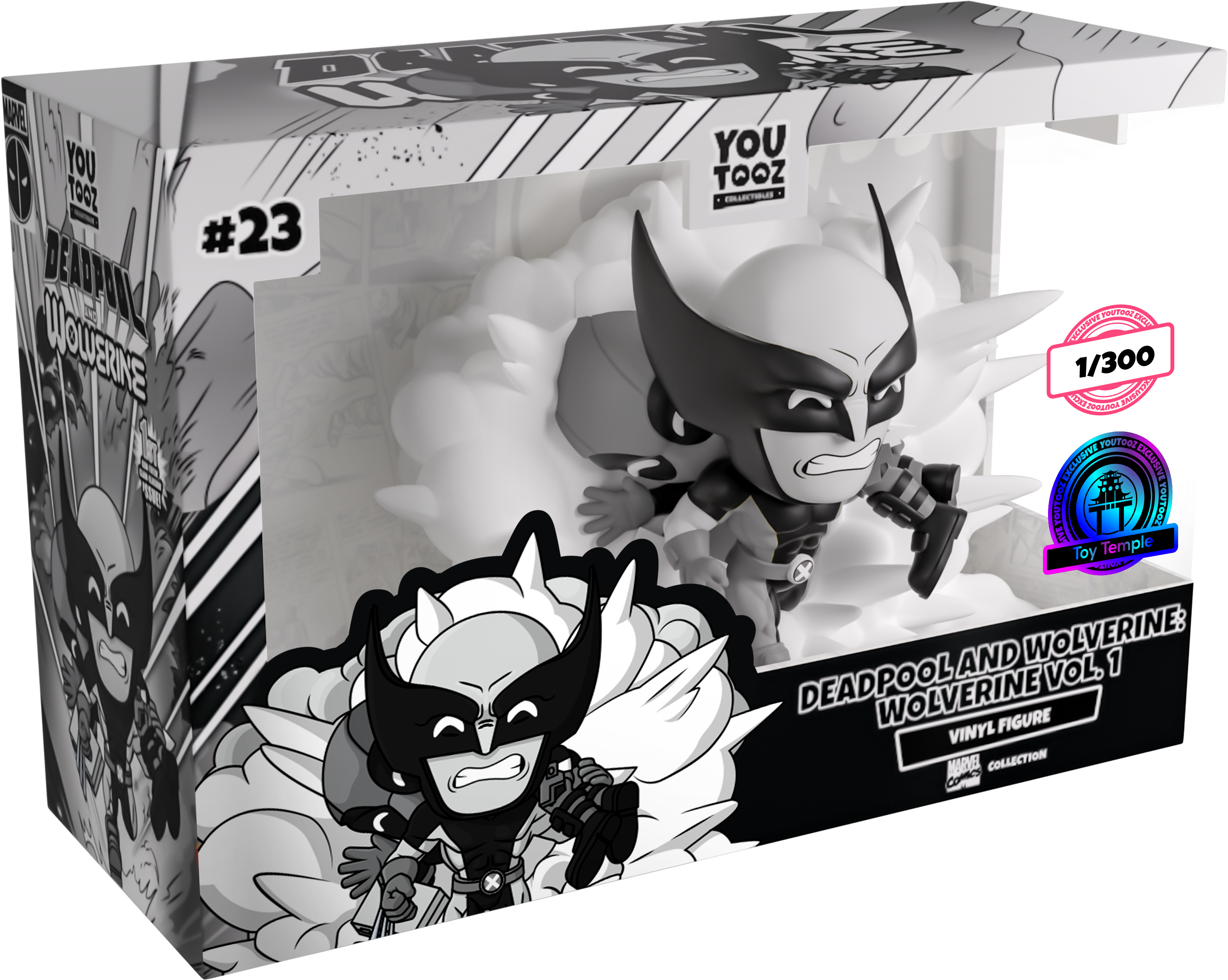 Alternative view of Black and White Deadpool and Wolverine: Wolverine Vol. 1