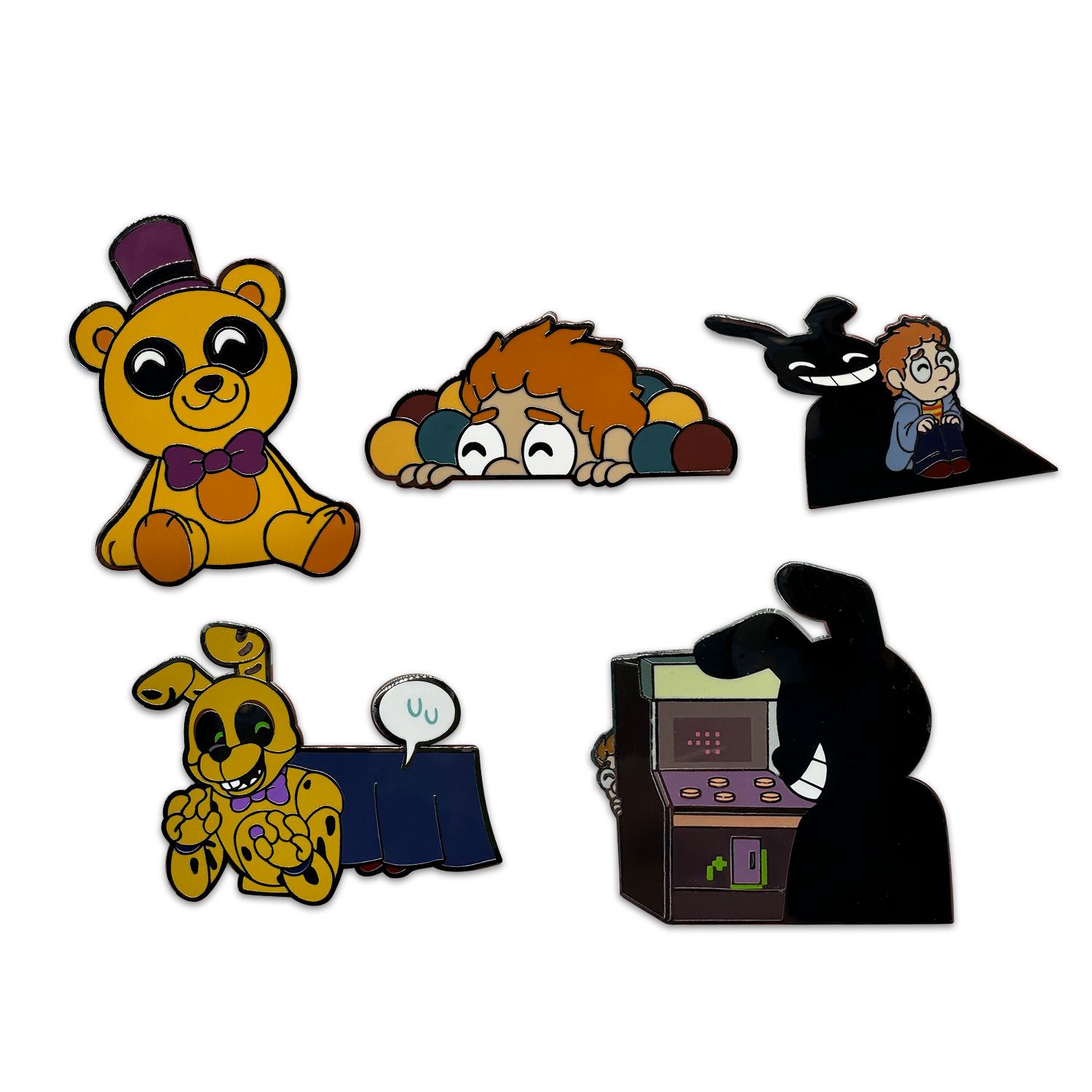 Alternative view of Into the Pit Pin Set